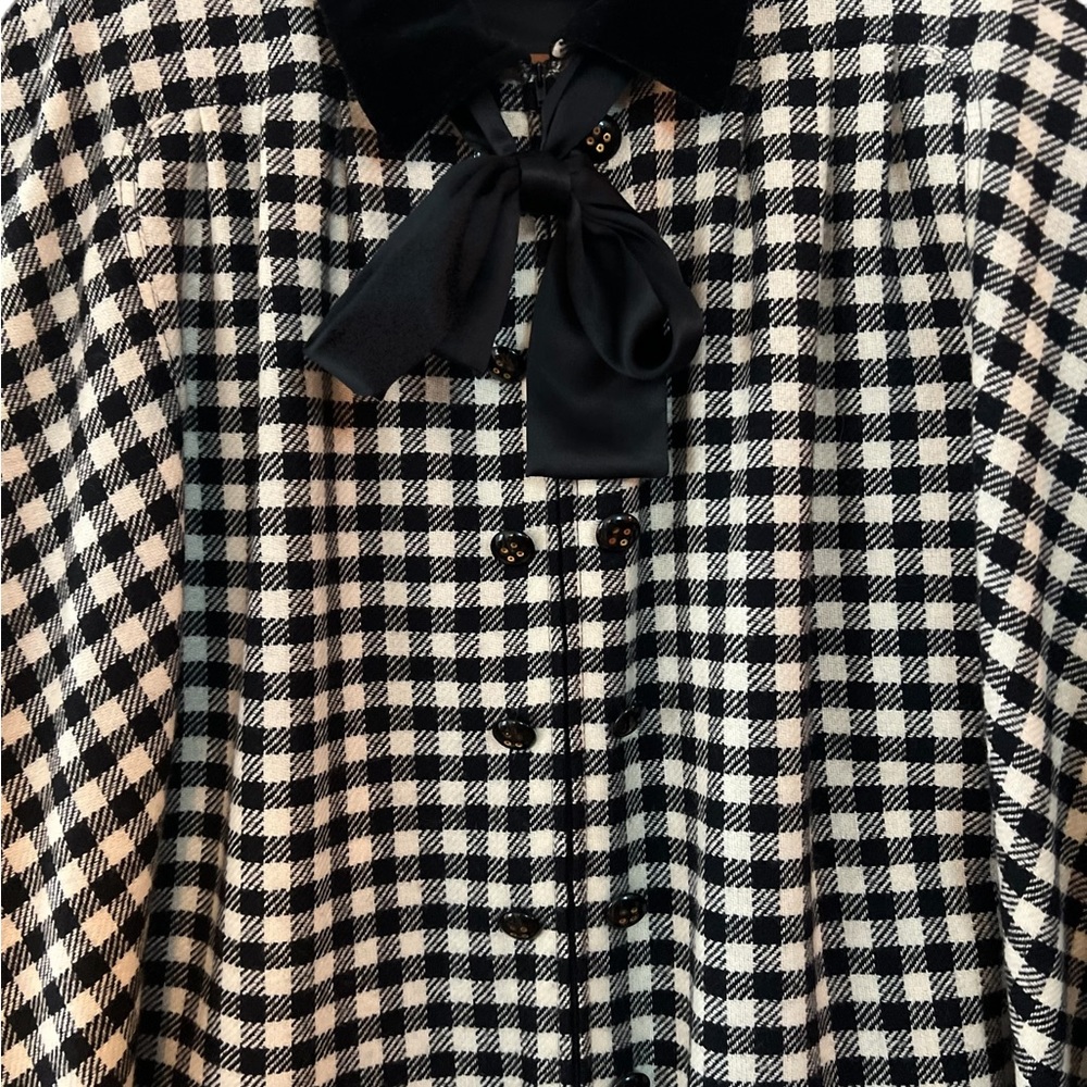 Valentino Houndstooth Checkered Vintage Wool Dress - Picture 5 of 5